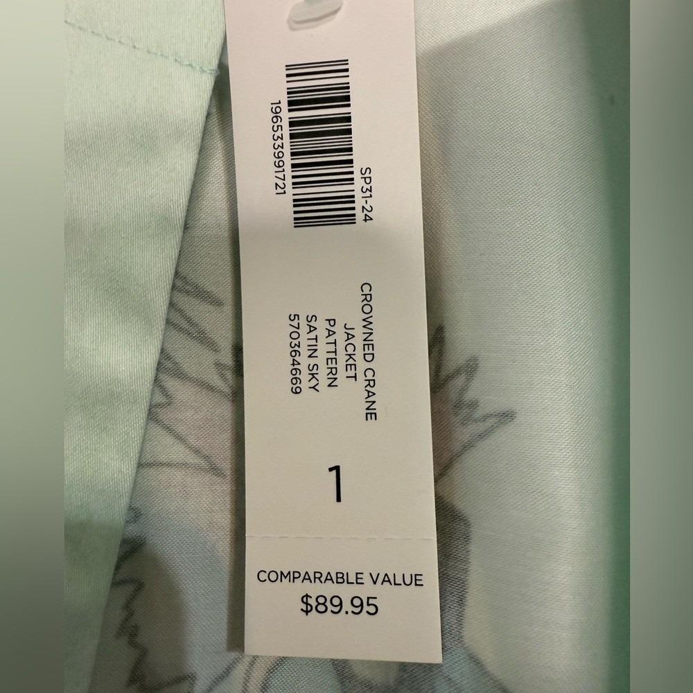 Chico's Floral Asian Watercolor Jacket Lightweight Open Tunic Cotton NWT 1 - Picture 14 of 16